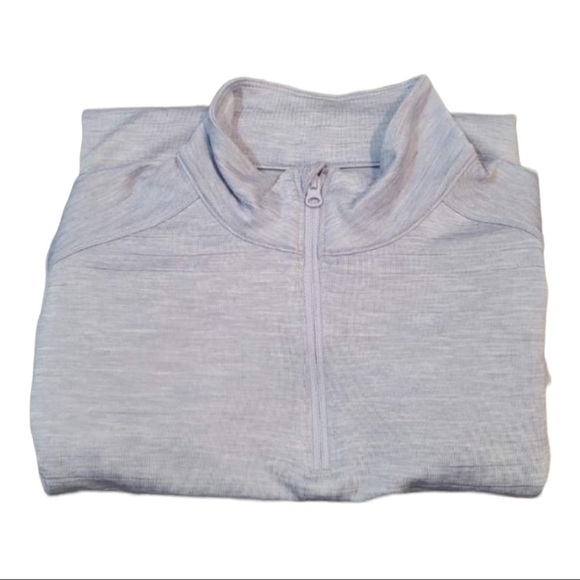 Z By Zella Half Zip Lavender Long Sleeve Top With Thumb Holes Size L - Picture 2 of 2